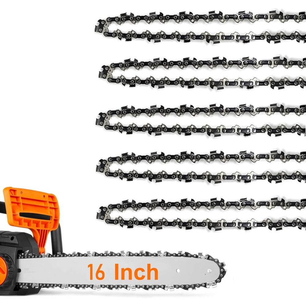 5 Pack 16 Inch Chainsaw Chain 3/8 LP .043 Gauge 55 Drive Fits Stihl MS170 MS180